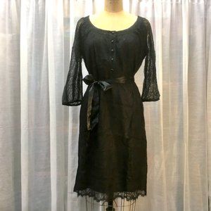 NWT Sweet & Sultry Anthropologie Maeve Black Lace Dress 12